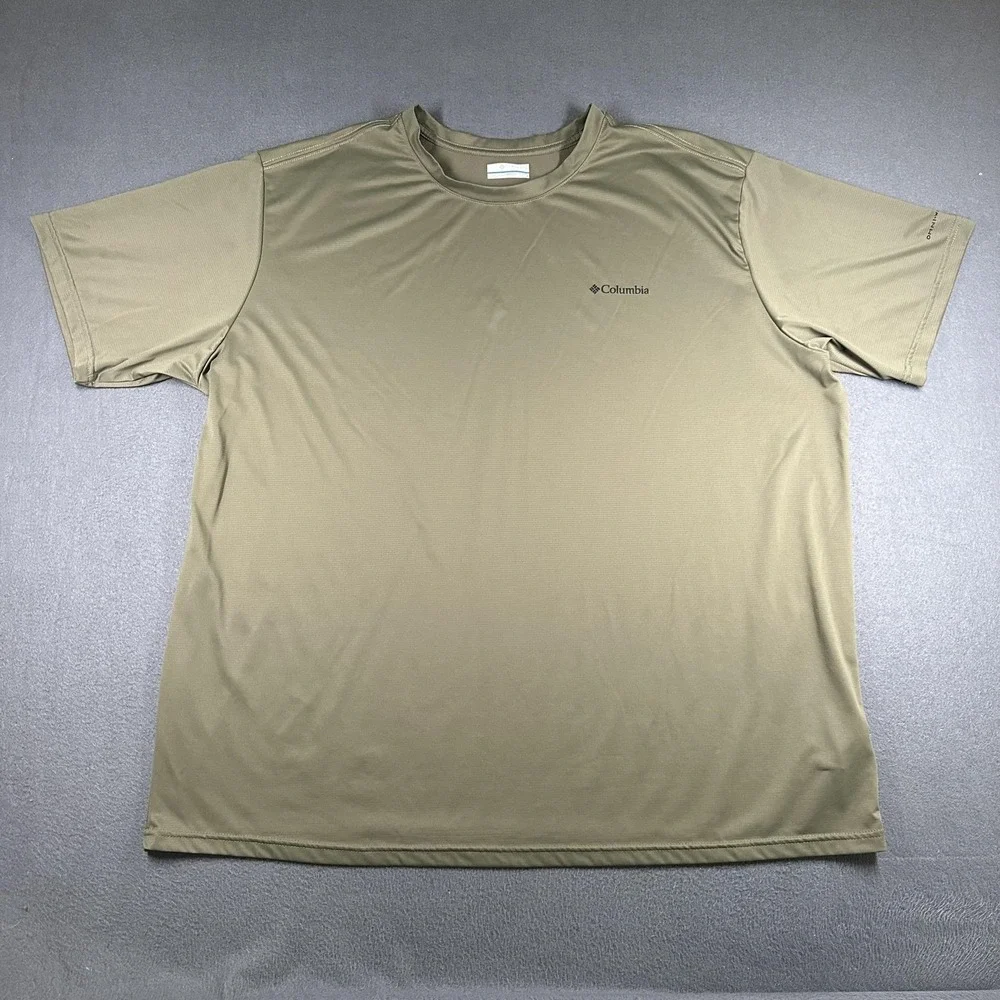Columbia Omni-Wick Shirt Mens 3XL Green Short Sleeve Crewneck Athletic Tee‎ Top